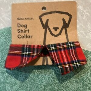 Red Plaid Dog Shirt Collar